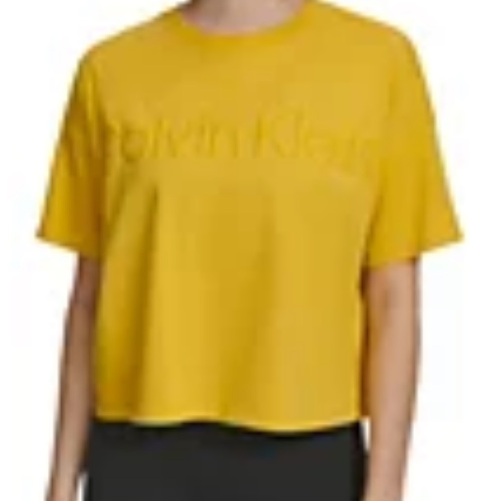 Women's Yellow Cropped Top Size